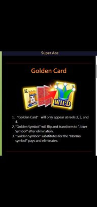 Super Ace Golden Card Rules Flipping into a Joker Wild