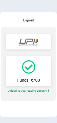 UPI Payment Available in Casino Accout