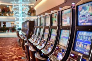 Slot machines in a casino