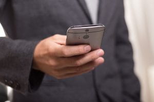 Man with a smartphone