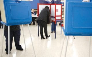 Voters voting