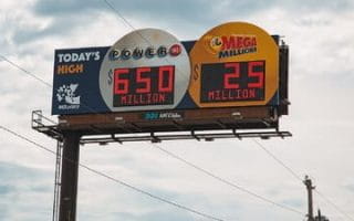 Missouri billboard of the Power Ball and Megan Millions numbers