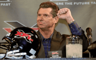 Vincent McMahon during a recent press conference on the reintroduction of XFL