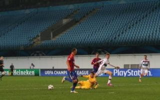 Players playing football without fans