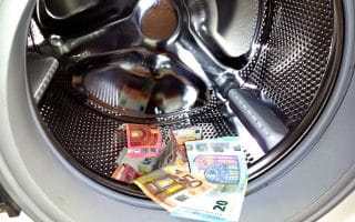 Money in a laundry machine