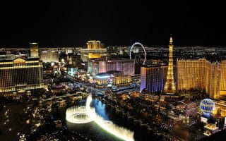 Cityscape of Las Vegas by night