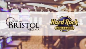 Bristol City and Hard Rock Hotel Logos Over a Casino Hall