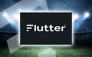 Flutter Logo Over a Football Pitch