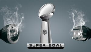 Super Bowl NFL Trophy Between Smoking Plug and Power Stock 