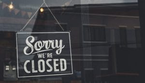 Sebuah Tanda Yang Mengatakan Maaf Kami Tutup