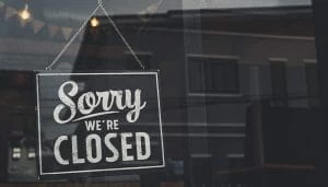 A Sign Saying Sorry We are Closed