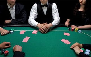 A Poker Table with Players
