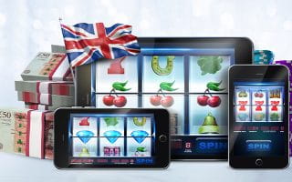 Mobile Roulette Running on Devices with Pounds plus Chips and the UK Flag on the Sides
