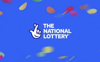 The National Lottery Logo on a Blue Background 