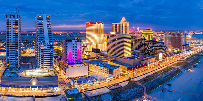 Atlantic City Skyline with Best Casinos