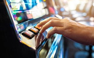 A Slot Machine in a Casino