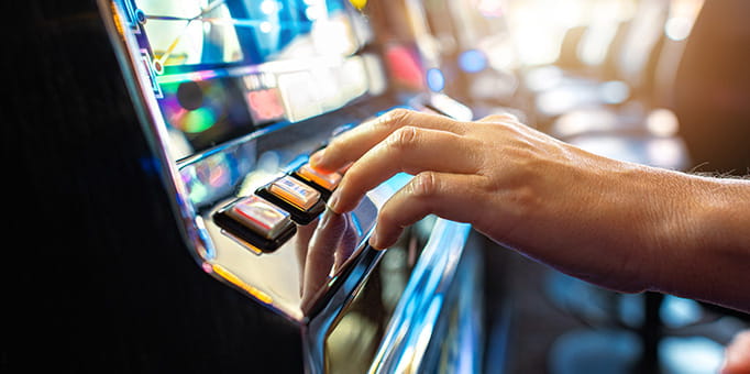 A Slot Machine in a Casino