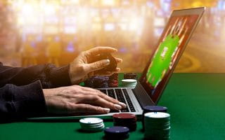 Laptop with Online Casino Games