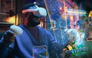 Man Playing Virtual Reality Game