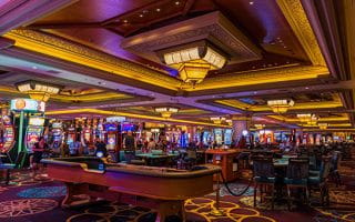 Image of a land-based casino interior lounge
