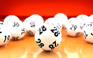 A picture of lottery balls
