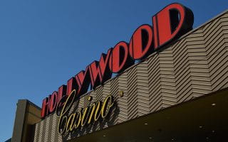 Hollywood Casino Sign on a Building