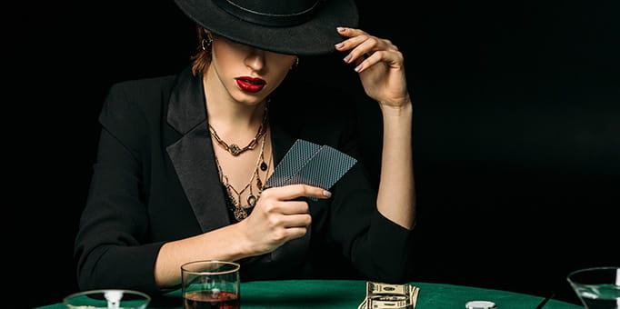 A Woman Playing A Card Game
