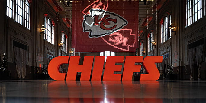 A Kansas City Chiefs flag