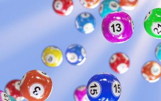 Dozens of lottery balls