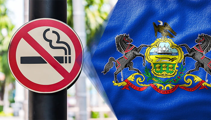 Employees of Pennsylvania casinos stand for a smoking ban