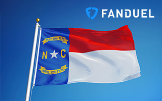 FanDuel logo and North Carolina flag