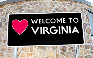 Welcome to Virginia sign.
