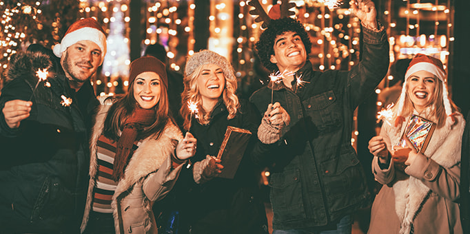 An image of a group gathering at New Year