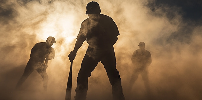 A picture of an MLB baseball team lineup