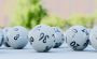 Lottery balls on a white surface