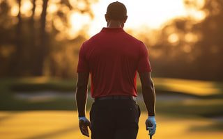 Woods on the tee at the 1997 US Masters