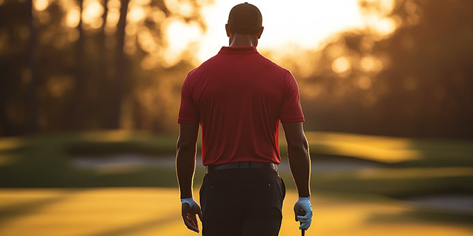 Woods on the tee at the 1997 US Masters