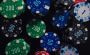 Stacks of colored poker chips