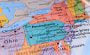 A close-up of Pennsylvania on the US map