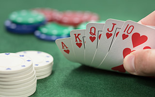 Poker chips and cards