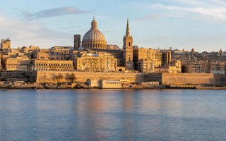 Valletta skyline across the Grand Harbour as Malta's new gaming tax takes effect